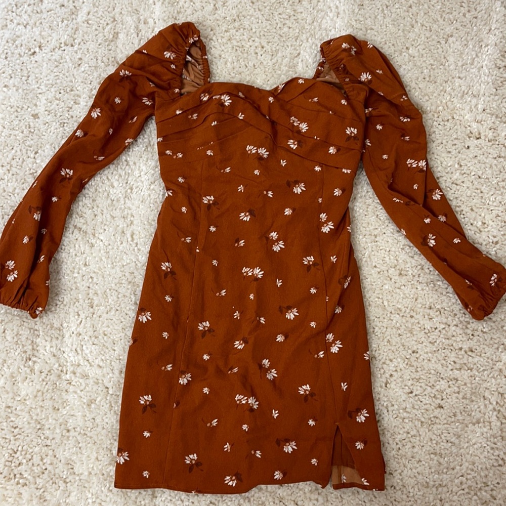 Abercrombie Long-Sleeve Draped Bodice Mini Dress
